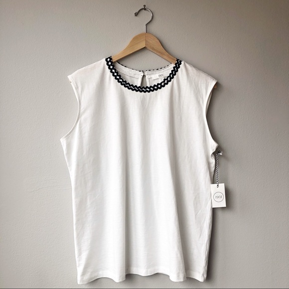 1901 Tops - 1901 Nordstrom White 100% Cotton Sleeveless Top